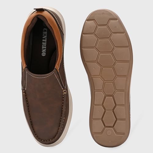 Image of Centrino Slip On Shoes for Man | Loafers for Men Stylish | Soft Cushioned Insole | Lightweight Comfortable Moccasins | Hand-Stitched Design | Casual Mens Loafer Shoes for All-Day Comfort (9785)