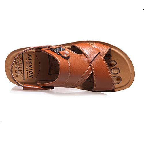 WILTENA Men's Summer Sandals Genuine Leather Sport Open Toes Sandals Male Casual Beach Walking Slippers3