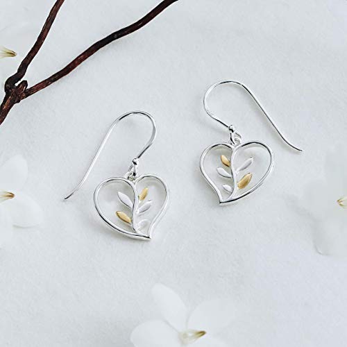 Boma-Jewelry-Sterling-Silver-Heart-14-KT-Gold-Vermeil-Vine-Dangle-Earrings