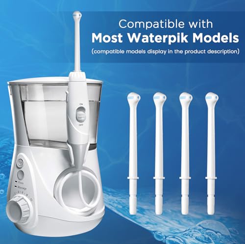 Image of Replacement Heads for Waterpik, Gentle Mist Tech for Sensitive Gums, Replacement Tips for Waterpik Water Flosser, 70 Wide Spray for Efficient Deep Cleaning(4 Mist Tips)