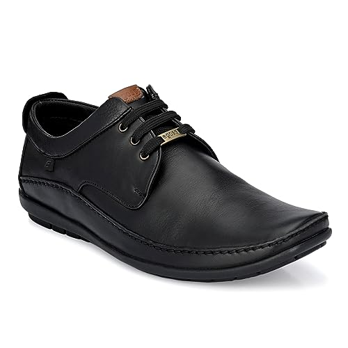 Image of egoss Derby Formal Shoes for Men | Genuine Leather | Stretch Fit | Comfortable & Stylish | Ideal for Office & Tusiness Wear - GS-247
