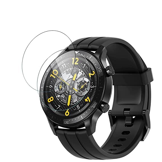 WOODWAVE 9H Hardness Anti Shock Edge to Edge Full Screen Coverage Flexible Watch Screen Protector for Realme Watch S Pro (Pack of 1) (1)
