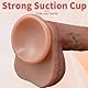 Beweglicher Vorhaut Realistischer Squirting Dildos Sex Spielzeug Mit Saugnapf & Realistischen Venen & Starke Saugnapf Analplug Dildo Silicone Ejaculating Sex toys Diloschwanz für Frauen Männer 21.5cm