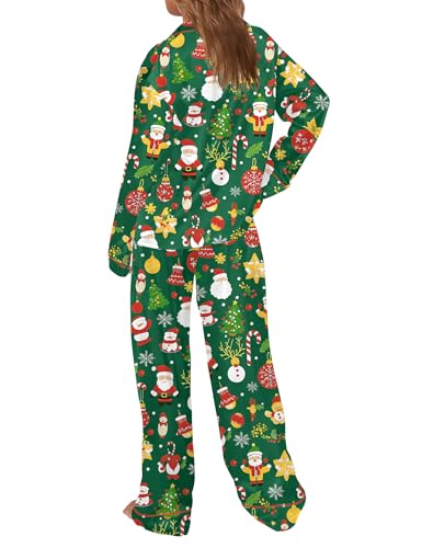 Image of SHESHOW Satin Pajamas for Women Set Long Sleeve Button Down Sleepwear 2 Piece Nightwear Women Pjs Sets Size XS-XXL