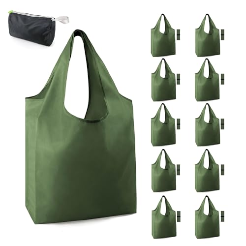 Image of BeeGreen Rolled Up Grocery Bags Reusable Shopping Bags Foldable for Groceries