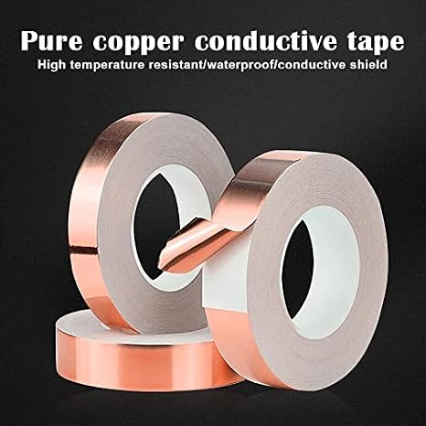 KLVN 1pcs 65FT Single Side Conduction Copper Foil Tape EMI Shielding Conductive Tape Anti-static Single-sided Repair Tape New (Size : 5mm)