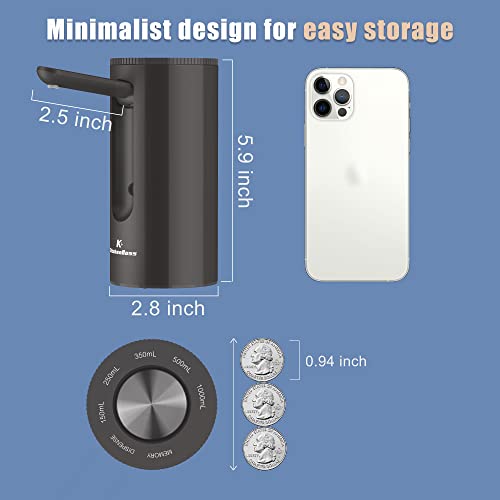 Foto von KitchenBoss Wasserflaschen Pumpe Flaschen Wasserspender: USB-Ladung Elektrischer Wasserspender 1-5 Gallonen Wasserspenderpumpe