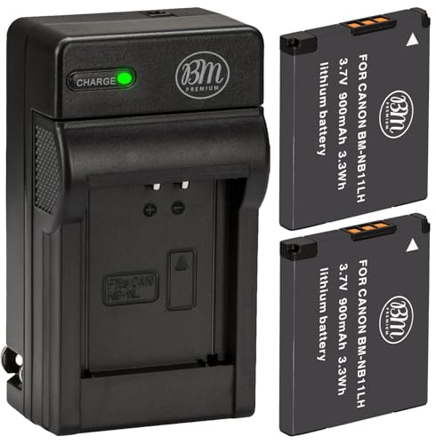 BM 2 NB-11LH Batteries and Charger for Canon Elph 110, Elph 130, Elph 135, Elph 140, Elph 150, Elph 160, Elph 170 IS, Elph 180, Elph 190, Elph 320, Elph 340 Elph 350 Elph 360, SX400 SX410 SX420 Camera
