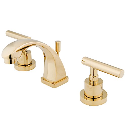 Nuvo ES4942CML Elements of Design Sydney Mini-Widespread Lavatory Faucet, 3-7/8", Polished Brass