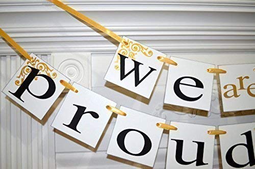 Miniatura 2 de Black and gold graduation party decorations, Class of 2018 banner, gold graduation, graduation sign