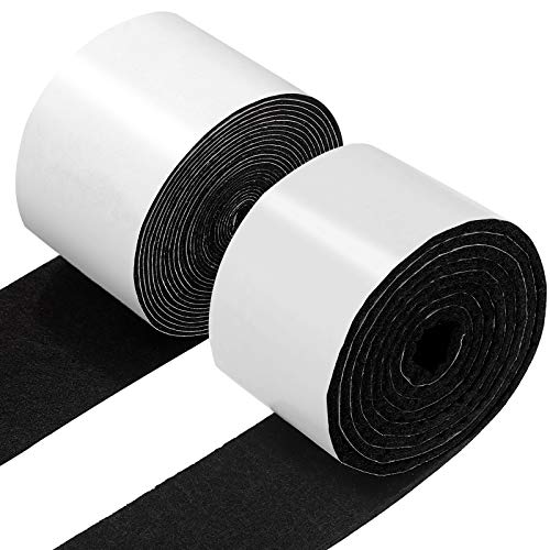 2 Rolls Self Adhesive Felt Tape Polyester Felt Strip Rolls 118 x 1.97 x 0.04 Inch Felt Adhesive Strip Tape 59 x 1.97 x 0.12 Inch for Furniture and Hardwood Laminate Floor