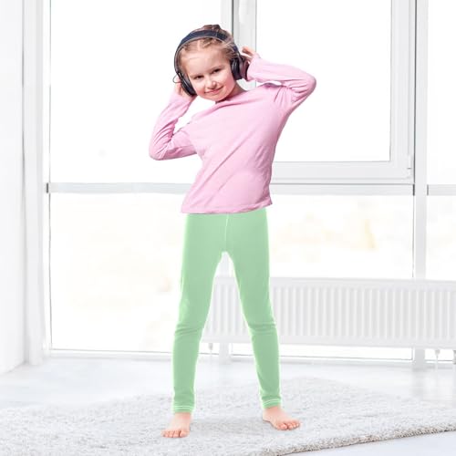 Girl's Leggings Celadon Dance Pants Tights Trousers Yoga Leggings Pants Kids Workout Pants, 4T4