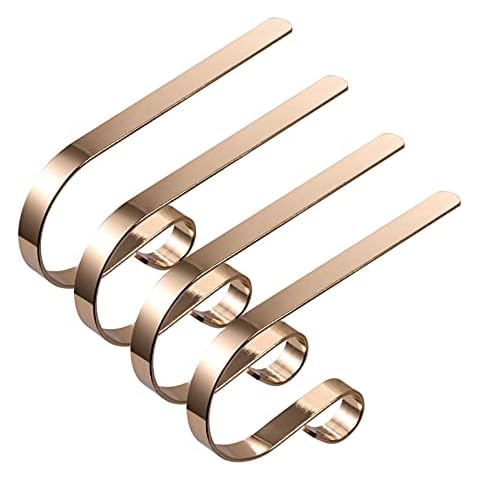 Abaokai Adjustable Gold Christmas Stocking Holders Cover