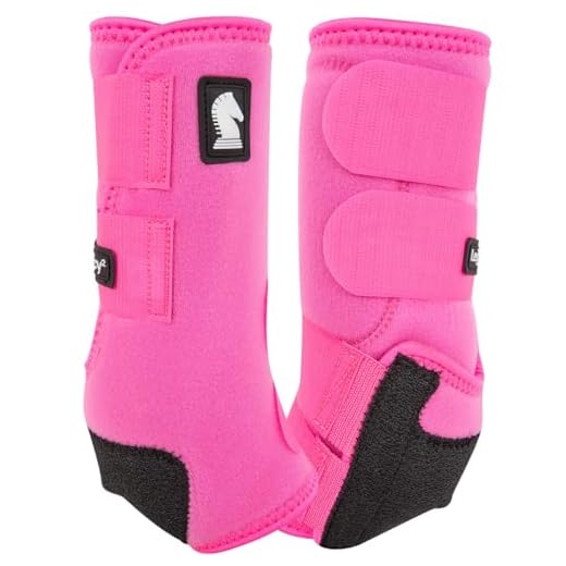 Classic Equine Legacy2 Support Boots, Front (Hot Pink, Medium)