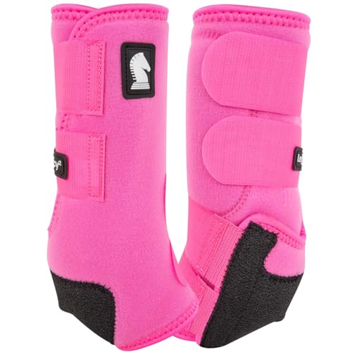 Classic Equine Legacy2 Support Boots, Front (Hot Pink, Medium)