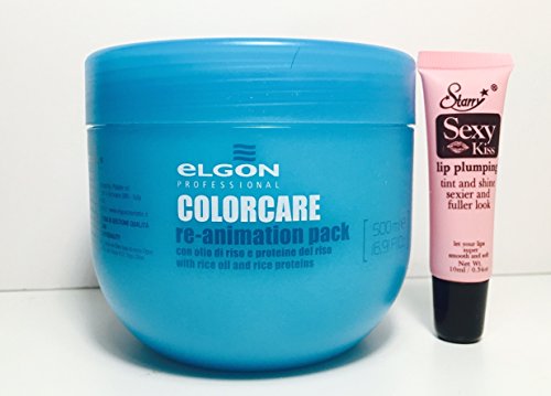 Elgon Colorcare Re-animation Pack 16.9 OzFree Starry Sexy Lip Plumping Gloss Tube 10ml