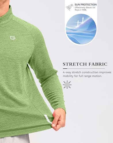 Image of G Gradual Men's Quarter Zip Pullover Running Athletic Shirts Long Sleeve