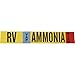 Brady 90457, 8" Dia. Vinyl RV VAP Ammonia High Pipe Marker, 25 Cards