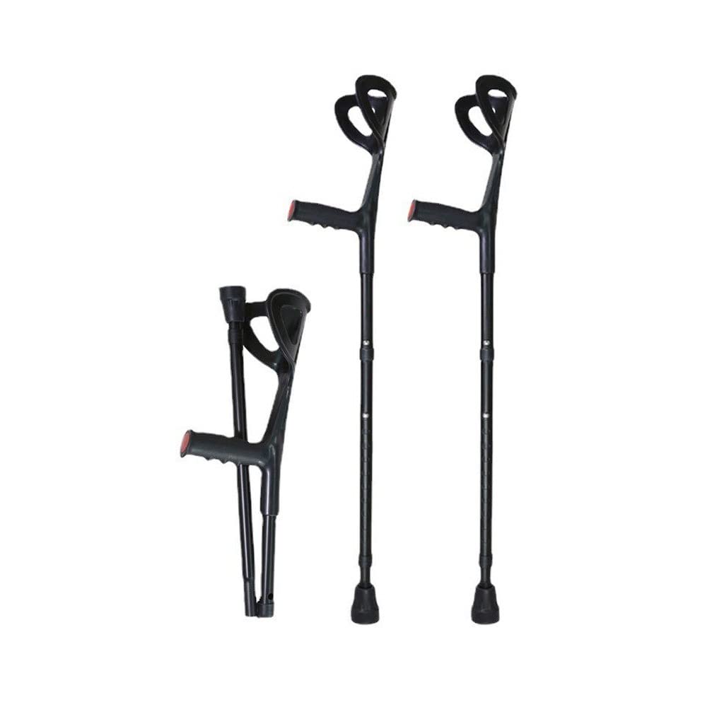 Muletas de Codo Muletas de Brazo Bastón de Fractura Rehabilitación Plegable Muletas de Codo Fácil de Llevar Paquete de Dos