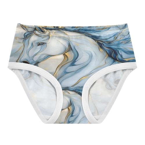 Blue Gold Marble Horse Toddler Girls's Underwear 2T 202b8764