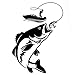 Sperrins Autocollant de Voiture de pêche Pêcheur intéressant de pêche Hobby Fish Boat Truck Stickers Decal Black