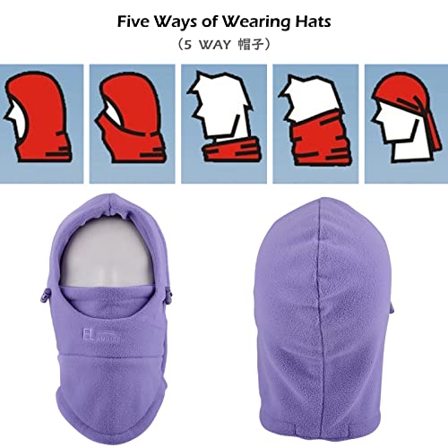 Image of TRIWONDER Kids Winter Hats Balaclava Ski Mask for Boys Girls Toddlers Windproof Adjustable Cold Weather Face Mask Neck Warmer
