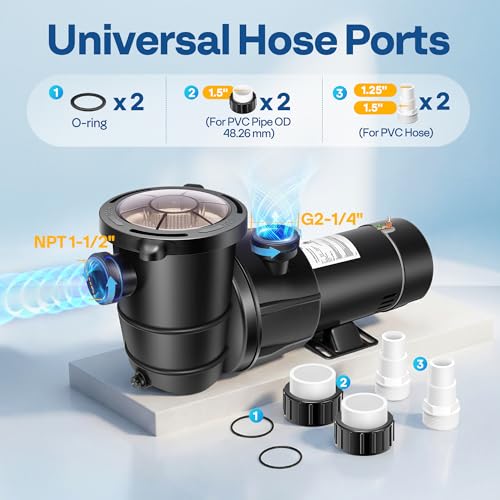 Image of VIVOHOME 2.0 HP 115V Dual Speed Above Ground Pool Pump