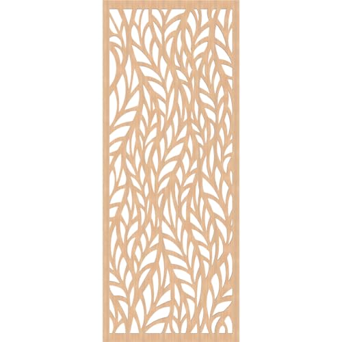 Image of Ortonville Decorative Pierced Fretwork Wood Wall Panels, 27 3 /8 inchW x 69 3 /8 inchH x 3 /8 inchT, Hickory