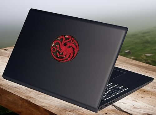 Image of Elektroplate Game of Thrones House Targaryen Dynamic Car Decal 3.5 inch | Officially Licensed - Weatherproof Automotive Grade Vinyl Dragon Sticker for Water Bottle, Laptop & More - Made in the USA