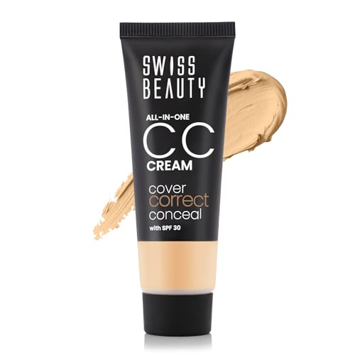 Swiss Beauty All-In-One Lightweight CC Cream with SPF 30 | Cover,...