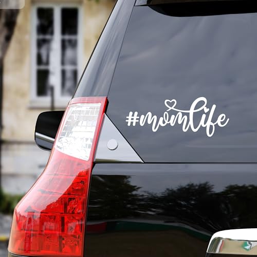 Image of Miarita 2X Mom Life Car Decal, Rearview Mirror Sticker, Car Stickers and Decals for Women, Cute Car Stickers, Mirror Decals, Mothers Day Gifts for Her (Mom Life Car Window)