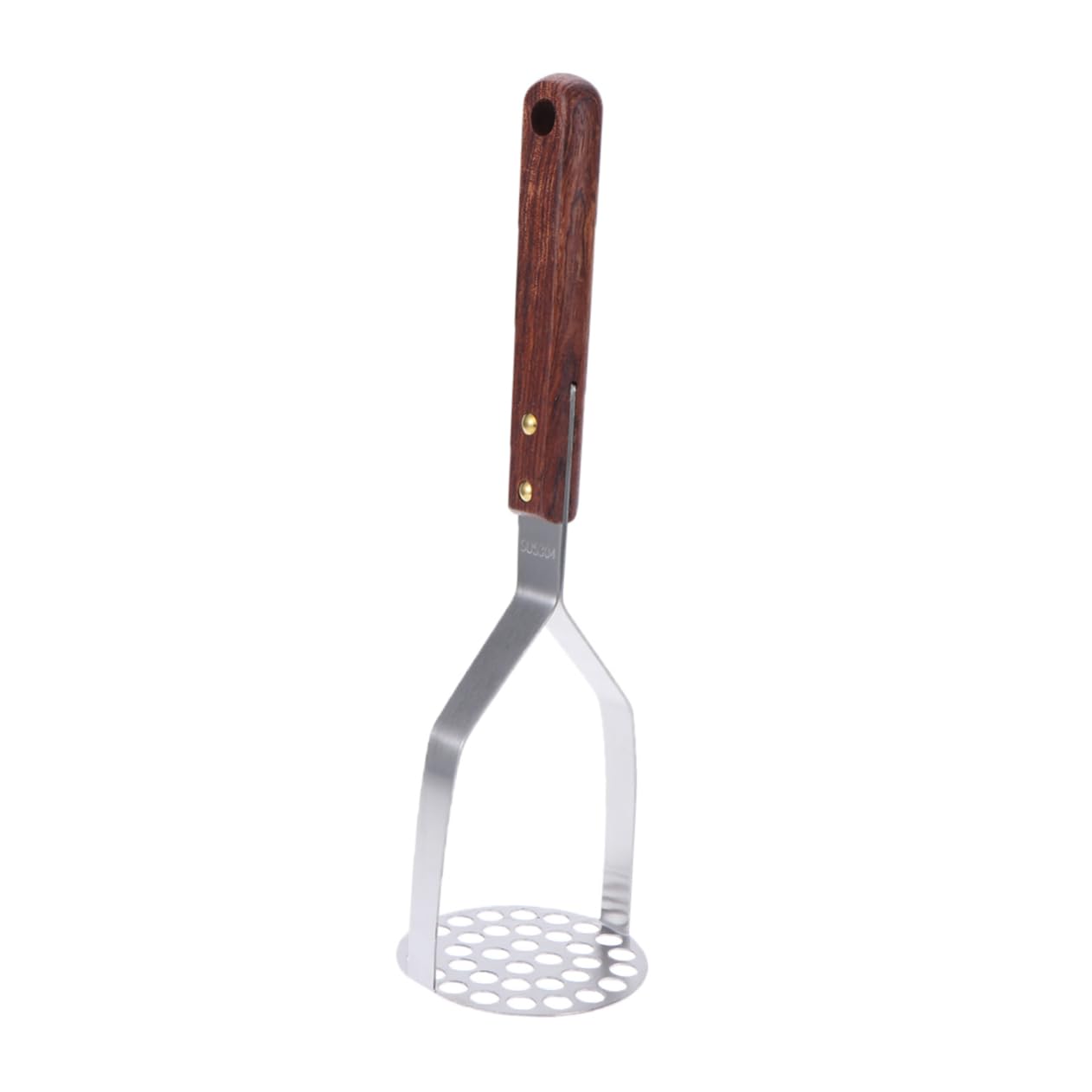 ULTECHNOVO Stainless Steel Potato Masher with Wood Handle Design for Comfortable Leverage for Mashing Potatoes Carrots and Vegetables Kitchen Gadget for Effortless Food Preparation