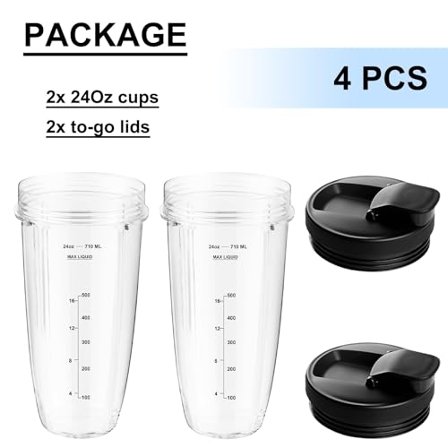 2 pack vasos de licuadora para Ninja 24 oz compatibles miniatura 5
