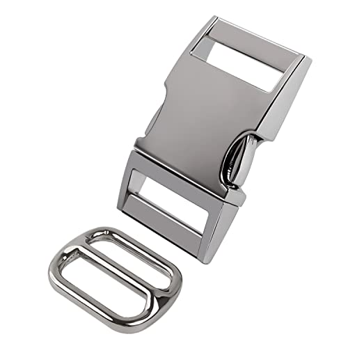WJUAN Hebilla Metálica de 52 mm y Ajustador de Correa de 33 mm, Hebillas Metálicas para Correas y Cordones con un Ancho Interior de 24,5 mm