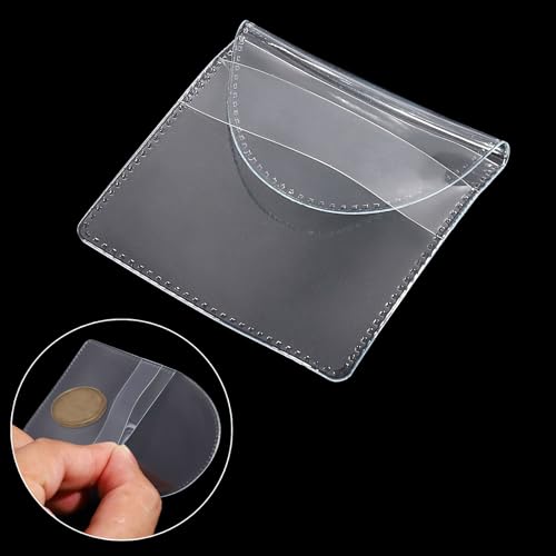 YOKIVE 25 fundas para monedas plástico transparente 2.2 x 2 pulg miniatura 6