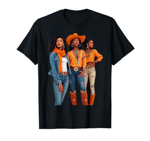 Black Cowgirl Vibes Melanin Black History Texas T-Shirt