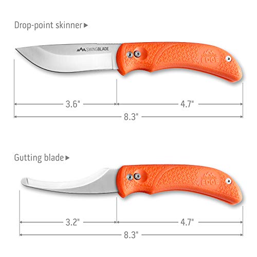 Outdoor Edge 2813-0039 Swingblaze - Two Blades In One, Rotating Skinning And Gutting Fixed Blade Hunting Knife thumb #2