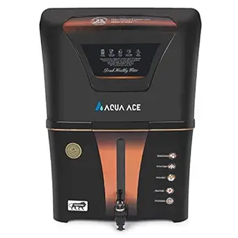 Aqua Ace Black Copper Ro Water Purifier with Multistage Purification RO + UF + UV + TDS Controler Fully Automatic 12 Litres Storage (Black)