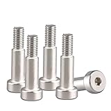 5 PCS 8*M6*16 Hex Socket Shoulder Bolt, Metric Machine Hex Socket Screw, Stainless Steel Shoulder Screws/Bolts, Metric Socket Head Cap Screws, Rust-Resistant, Smooth Finish, Durable