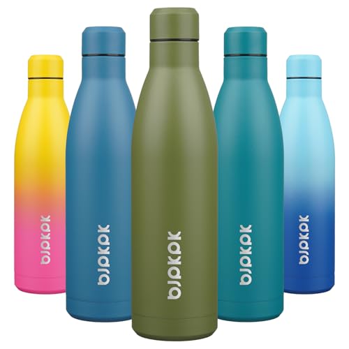Image of BJPKPK 25 oz Insulated Stainless Steel Water Bottle, Metal Sports Flask