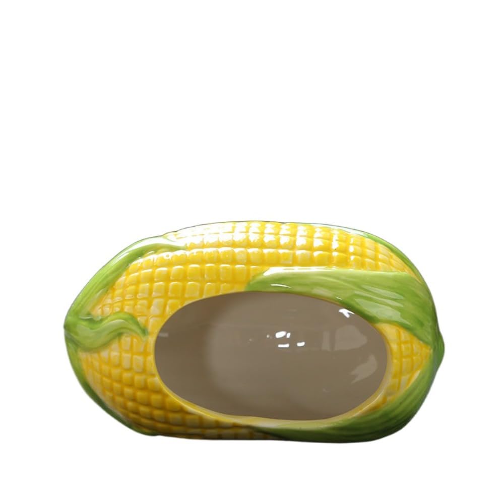 Hamster Nest,Hamster Habitat,Hamster Beds Ceramic,Hamster Hideout Nest,Cartoon Pet House,Small Animals Nest,Summer Small Animals Sleeping(Yellow)