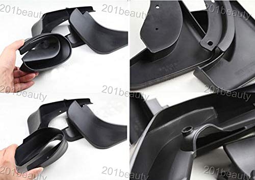 Lot De 4 Bavettes Garde-boue Noires Pour Voiture, SUV, Camion - 40x30 Cm, Plastique Résistant
