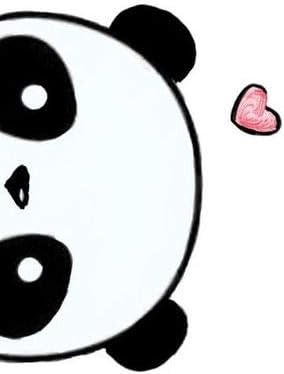 MAF - Calcomanía de vinilo Panda Heart Peeking Black n Red 2.2" - Adhesivo para funda de teléfono