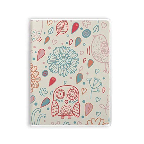 Carnet de peinture en forme de chouette anti-gondolage motif fleurs