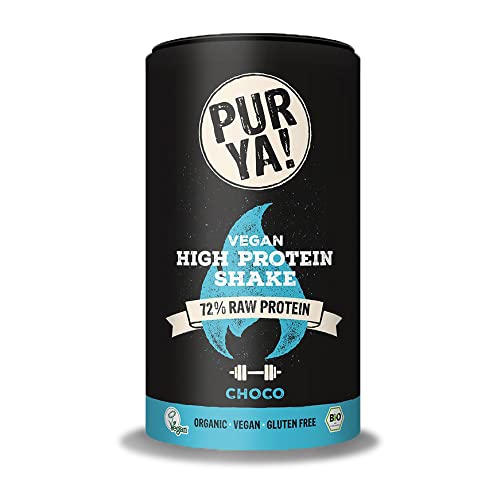 Purya! Bio Choco Bebida En Polvo, Para Batidos Saludables De Alto Contenido Proteico, Proteína Vegana En Polvo Para Músculos Y Fitness, Sin Lactosa, 550G