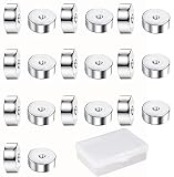 MJust 18G 20G Screw Ball Backs Flat Earring Backs Stainless Steel Replacement Balls Metal Earring Ba