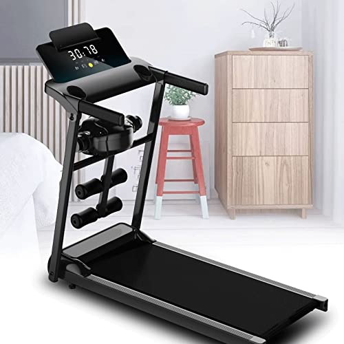 Image of Household Electric Treadmill Running Machine Folding Foldable Mini Fitness Home Treadmill (Black)