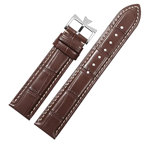 Bracelet de montre en cuir véritable 18mm compatible VC Patrimoine en vachette marron