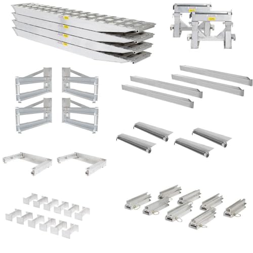 16' x 24" Step Deck Trailer Ramps / 4 Load Levelers, 23,500 lb, HD Ramps