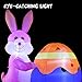 YIHONG 8 FT Height Easter Inflatable Outdoor Decorations Bunny with Egg, Easter blow up yard Decorations Build-in LED for Holiday Lawn, Yard, Garden Decor